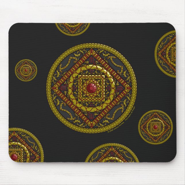 Scorpio Mandala Mouse Pad Musmatta (Framsidan)
