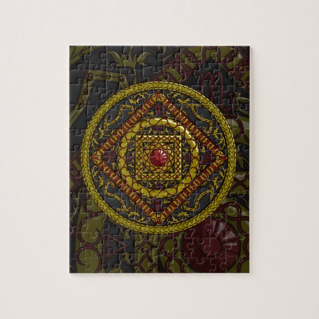 Scorpio Mandala Puzzle Pussel (Vertikal)