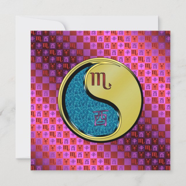 Scorpio & Metal Rooster Kort (Framsida)