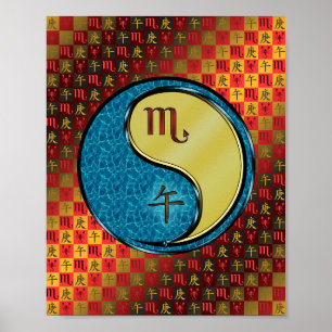 Scorpio & Metall Horse Poster