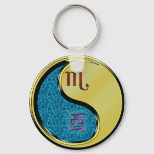 Scorpio & Metall Tupp Nyckelring