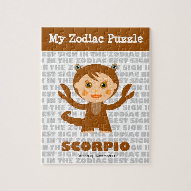 Scorpio, mitt Zodiac Puzzle Pussel (Vertikal)