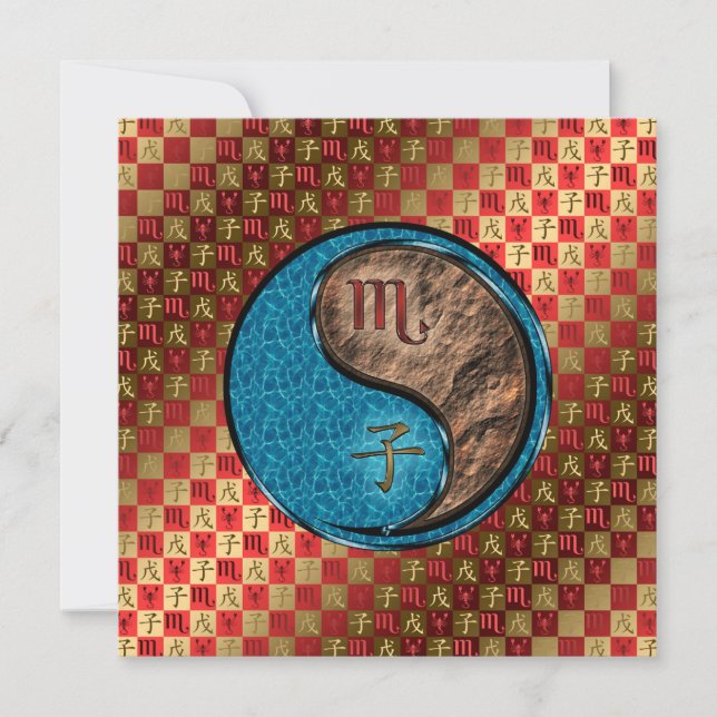 Scorpio och Earth Råtta Kort (Framsida)