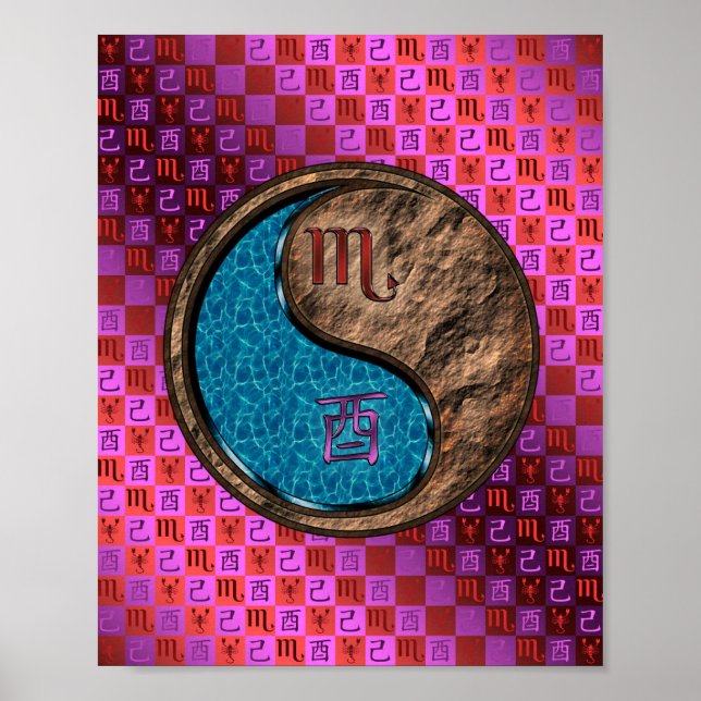 Scorpio och Earth Tupp Poster (Framsidan)