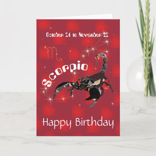 Scorpio October 24 to November 22 Card Kort (Framsida)