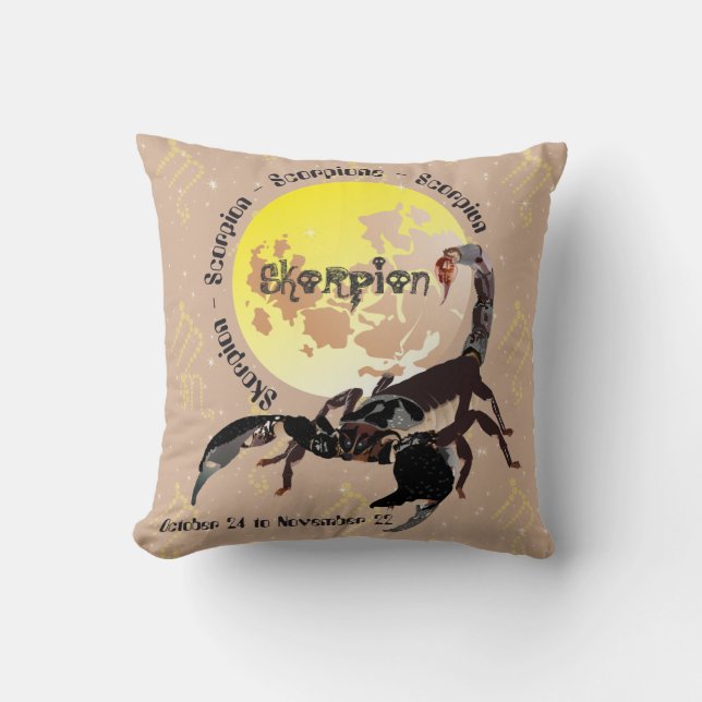 Scorpio October 24 to November 22 Pillow Kudde (Framsida)