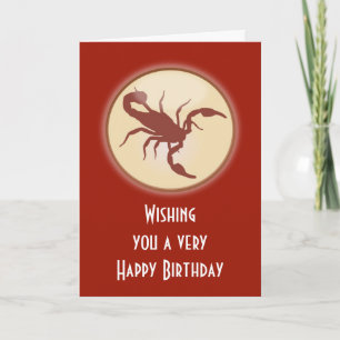 Scorpio October November Birthday with zodiac sign Kort