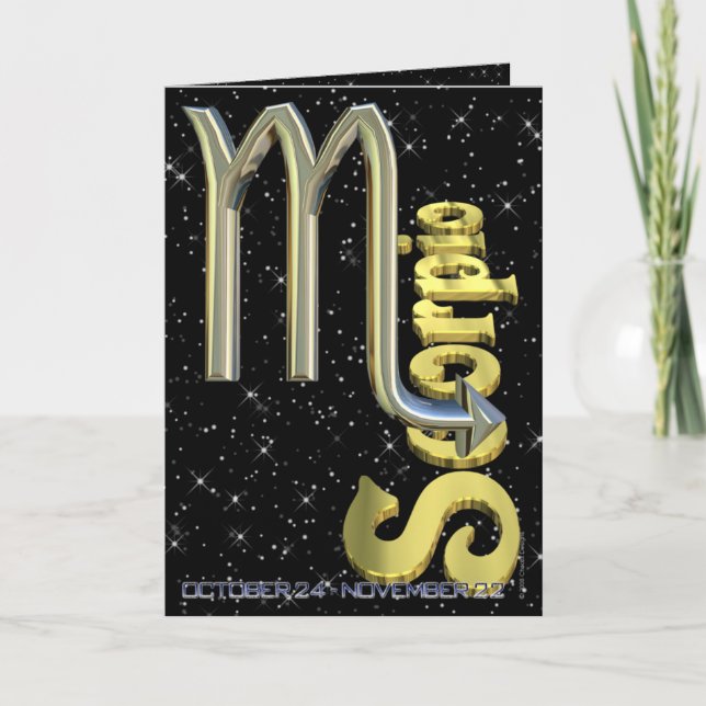 Scorpio - Oktober 24 till November 22 Kort (Framsida)