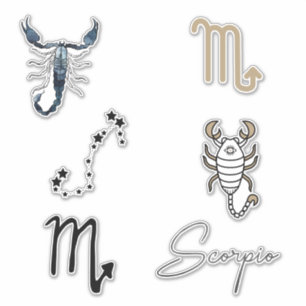 Scorpio Oktober November-födelsedatum - Zodiac Klistermärken