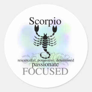 Scorpio om dig runt klistermärke