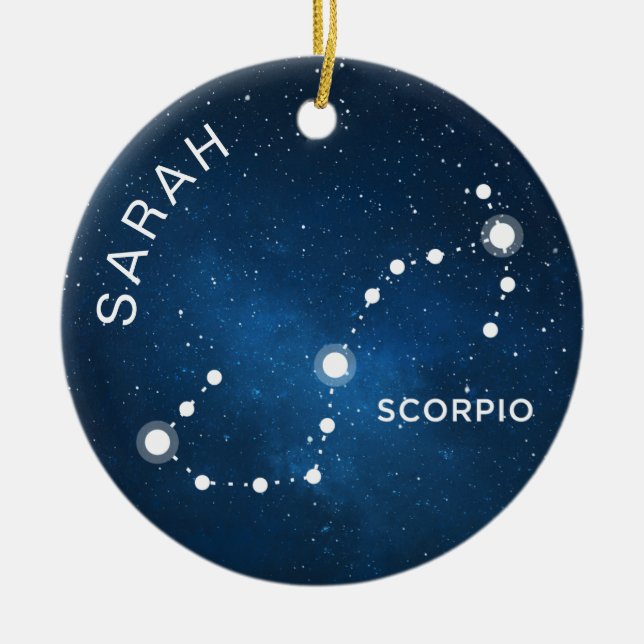 Scorpio Ornament Personlig Zodiac Gift (Framsidan)