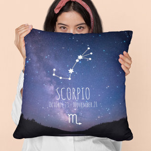 Scorpio Personlig Zodiac Constellation Kudde