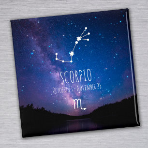 Scorpio Personlig Zodiac Constellation Magnet