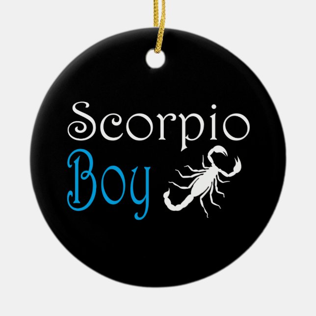 Scorpio-pojke Julgransprydnad Keramik (Framsidan)