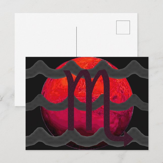 Scorpio Postcard Vykort (Fram/baksida)