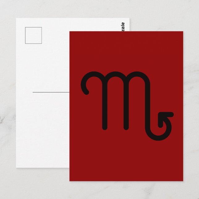Scorpio Postcard Vykort (Fram/baksida)