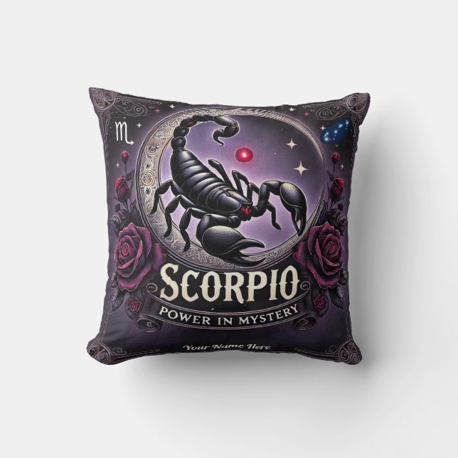 Scorpio "Power in Myasty" Dekorativ kudde (Framsida)