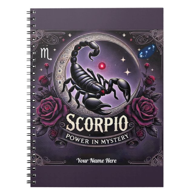 Scorpio "Power in Myasty" Spiral bärbar dator Anteckningsbok (Framsidan)