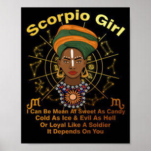 Scorpio Queen Sweet som Candy Birthday Black Women Poster