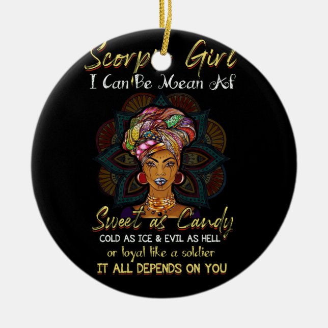 Scorpio Queens föds i oktober 23 november 211 Julgransprydnad Keramik (Framsidan)