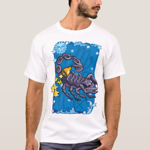 Scorpio Scorpion på natten himlar T Shirt