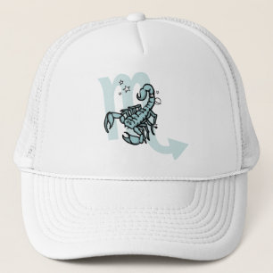 Scorpio Scorpion zodiac Blue Graphat Truckerkeps