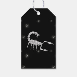 Scorpio Scorpion Zodiac Design Black Presentetikett