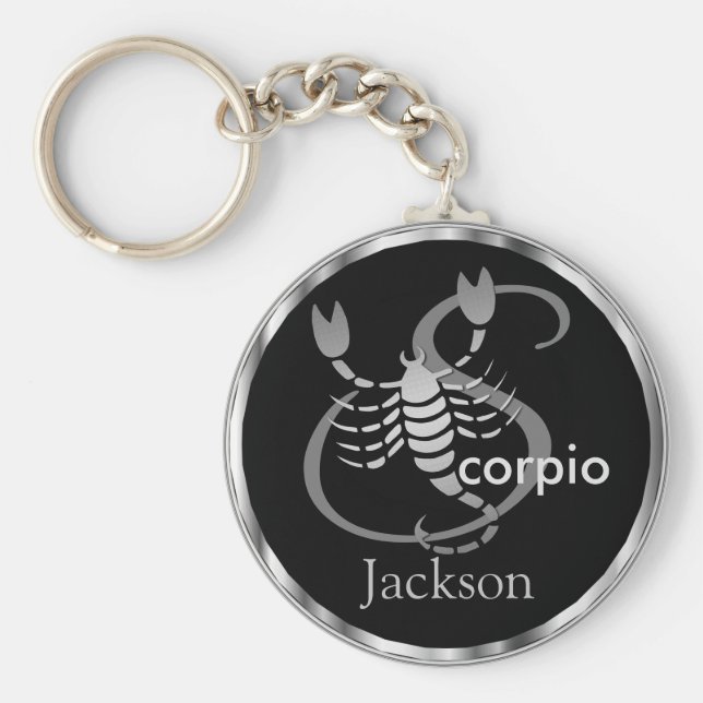 Scorpio ♏ Scorpion - Zodiac Sign Nyckelring (Framsidan)