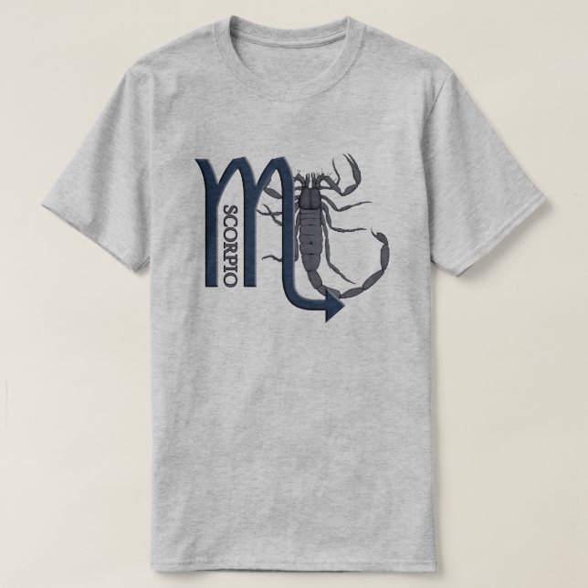 Scorpio Scorpion Zodiac Symbol Manar T Shirt (Design framsida)