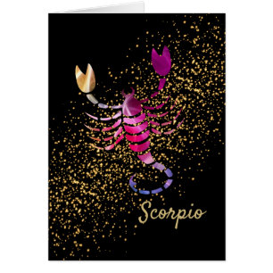 Scorpio scorpionen hälsningskort