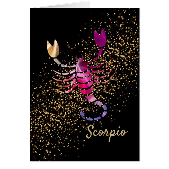 Scorpio scorpionen hälsningskort (Framsidan)