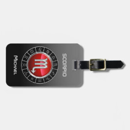 Scorpio - ScorpionZodiacsymbolet Bagagebricka