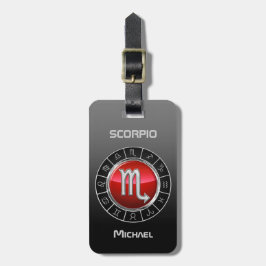 Scorpio - ScorpionZodiacsymbolet Bagagebricka