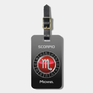 Scorpio - ScorpionZodiacsymbolet Bagagebricka