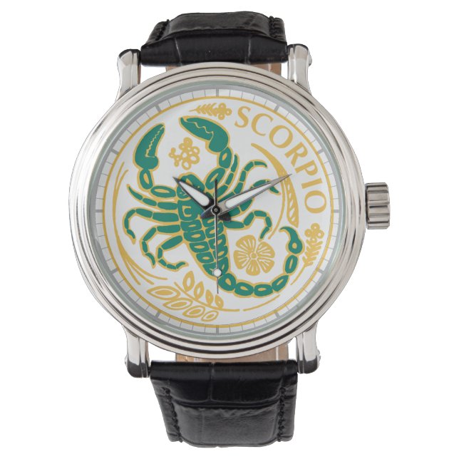 Scorpio Sign of the Zodiac Armbandsur (Framsida)