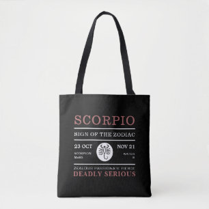 Scorpio Sign of the Zodiac, Astrological Tygkasse