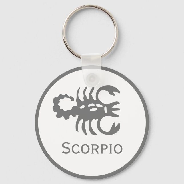 Scorpio Sign of the Zodiac Design Nyckelring (Framsida)