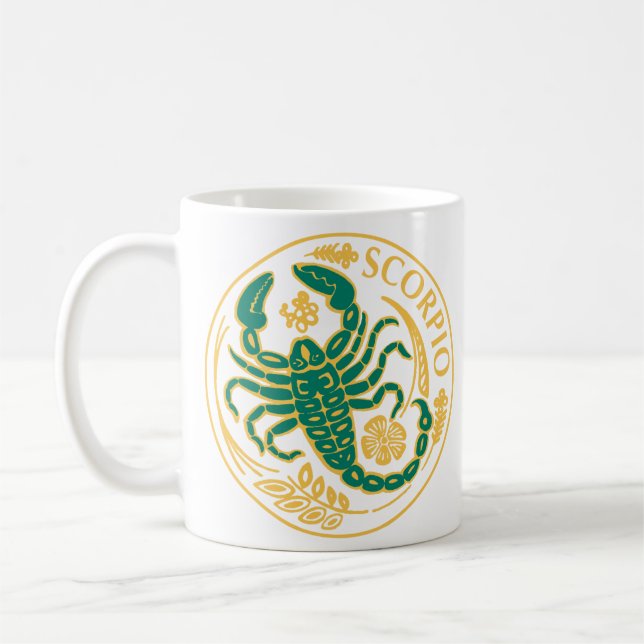 Scorpio Sign of the Zodiac Kaffemugg (Vänster)