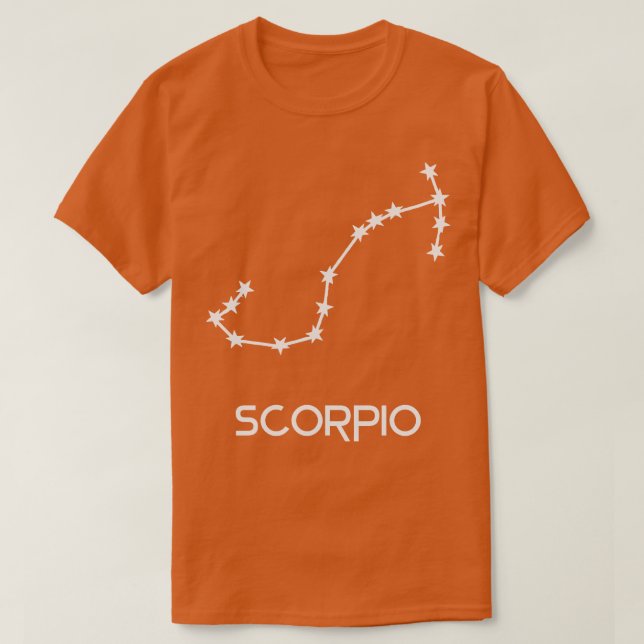 Scorpio Sign Zodiac T Shirt (Design framsida)