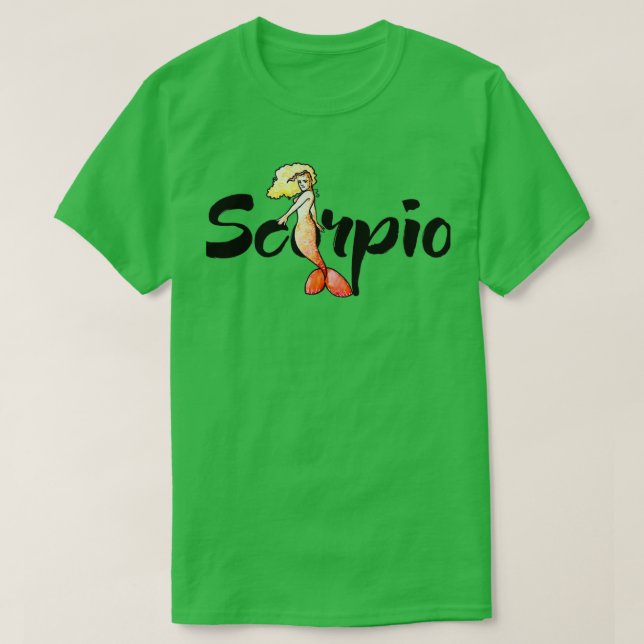 Scorpio Sjöjungfru T Shirt (Design framsida)