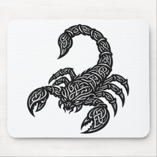 Scorpio Skorpion Sigil — Mythiskt Zodiakbläck Musmatta