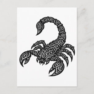 Scorpio Skorpion Sigil — Mythiskt Zodiakbläck Vykort
