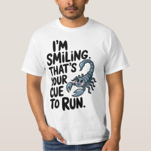 Scorpio Smile: Varning till Springa T Shirt