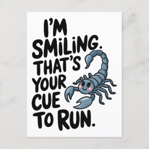 Scorpio Smile: Varning till Springa Vykort