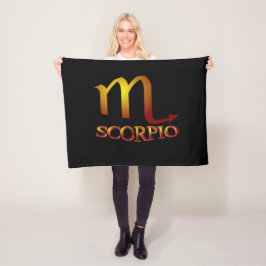Scorpio Star Guld Fleecefilt