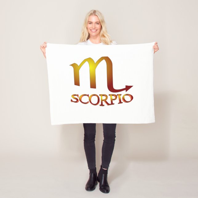 Scorpio Star Guld Fleecefilt (På plats)