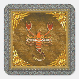 Scorpio Sticker Fyrkantigt Klistermärke