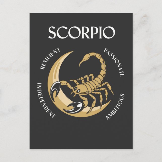 Scorpio Stigning ambitiös konkurrensutsatt Scorpio Vykort (Framsida)