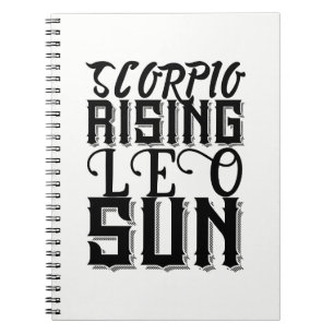 Scorpio Stigning Leo Sol Astrology Horoscope Zodia Anteckningsbok