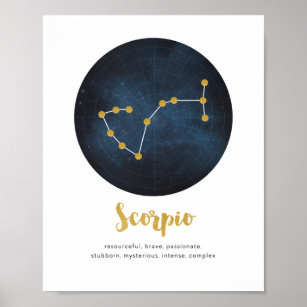Scorpio-stjärntecken Poster